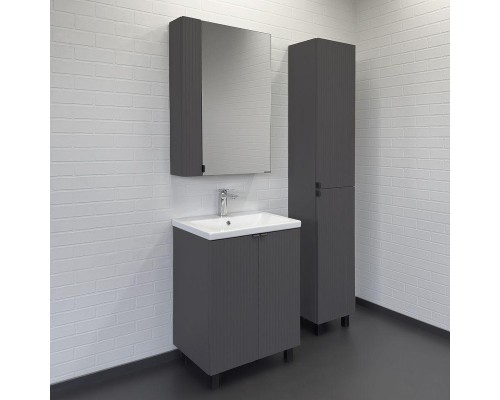 Зеркальный шкаф Comforty Лима 60 00-00019425 цвет Антрацит