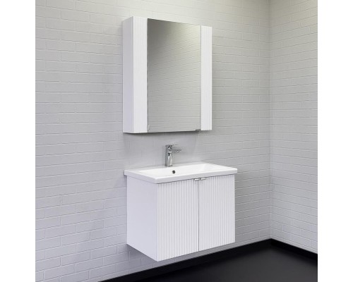 Зеркальный шкаф Comforty Лима 70 00-00006135 Белый матовый