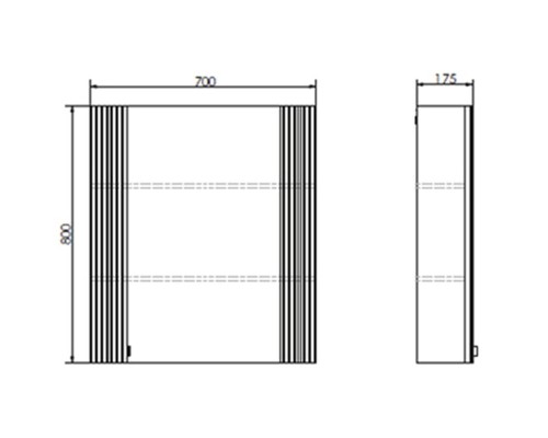 Зеркальный шкаф Comforty Лима 70 00-00006135 Белый матовый