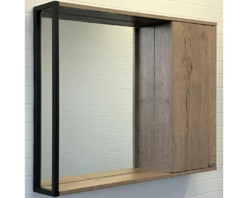 Зеркальный шкаф Comforty Лиссабон 90 00-00006136 Дуб темный