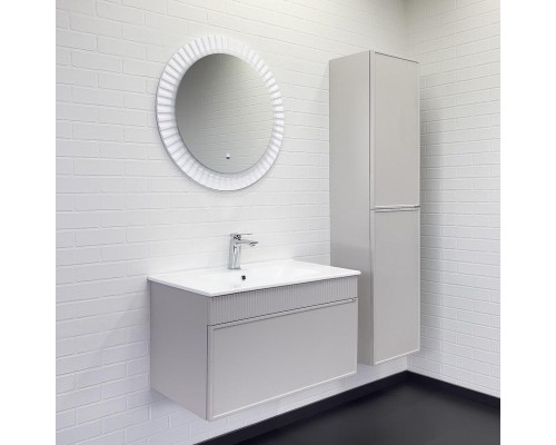 Зеркало Comforty Мадрид 90 00-00014162 с подсветкой Белое глянцевое с бесконтактным выключателем