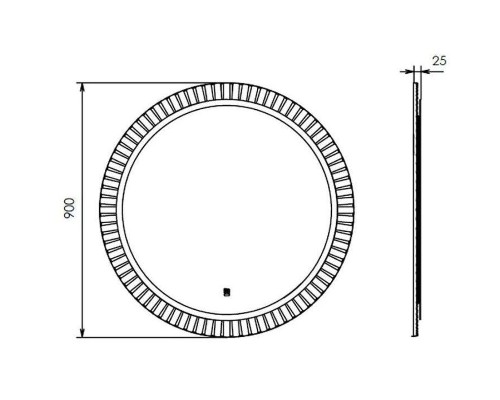 Зеркало Comforty Мадрид 90 00-00014162 с подсветкой Белое глянцевое с бесконтактным выключателем