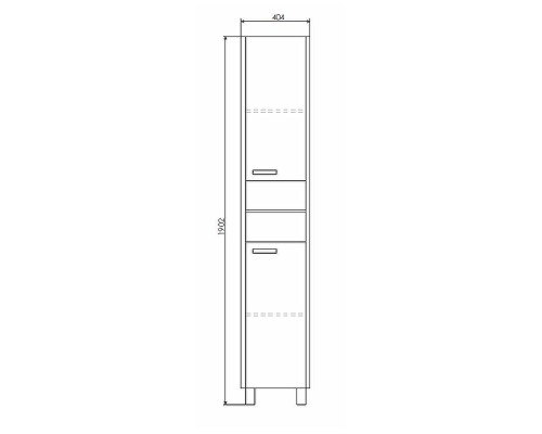Шкаф пенал Comforty Марио 40 00-00005976 Дуб дымчатый