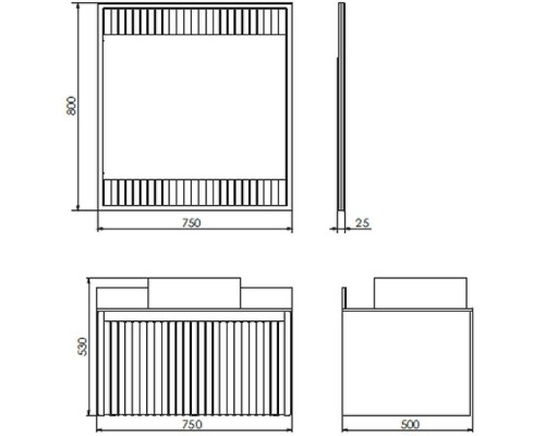 Зеркало Comforty Марсель 75 00-00012269 Белое