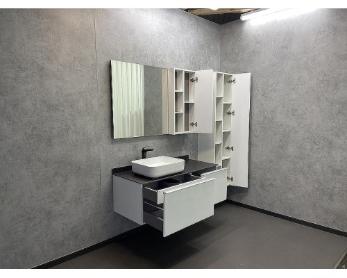 Зеркало со шкафом Comforty Милан 120 00004136261 Белый глянец