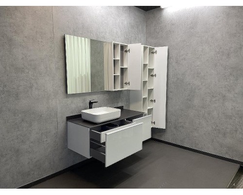 Зеркало со шкафом Comforty Милан 120 00004136261 Белый глянец