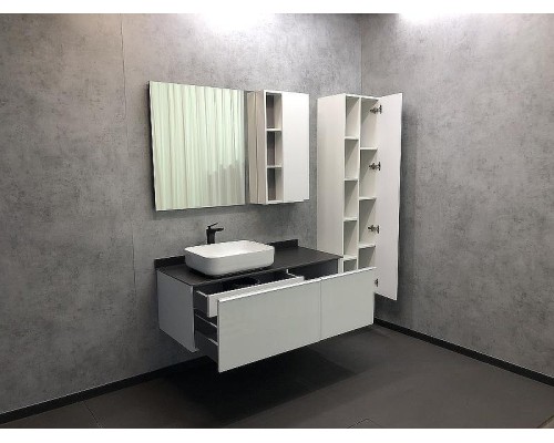 Зеркало со шкафом Comforty Милан 120 00004136261 Белый глянец