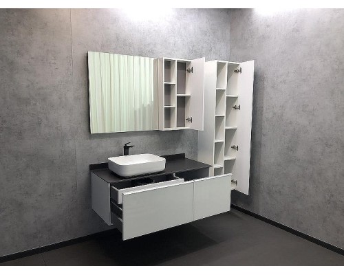 Зеркало со шкафом Comforty Милан 120 00004136261 Белый глянец