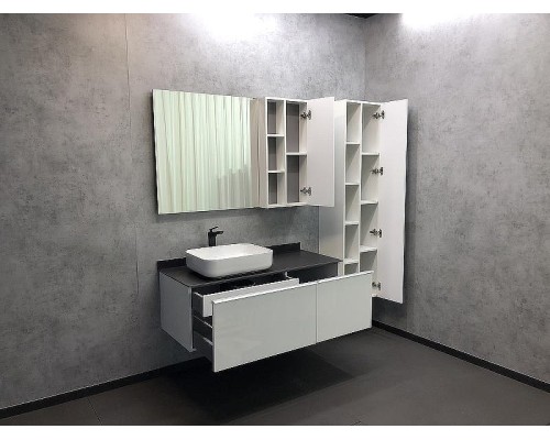 Зеркало со шкафом Comforty Милан 120 00004136261 Белый глянец