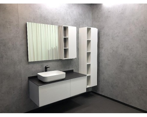 Зеркало со шкафом Comforty Милан 120 00004136261 Белый глянец