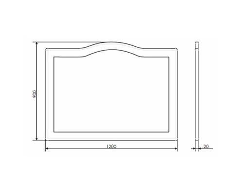 Зеркало Comforty Монако 120 00003132225 Белое