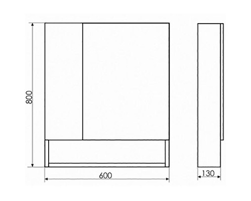 Зеркальный шкаф Comforty Никосия 60 00-00008850 Дуб темный