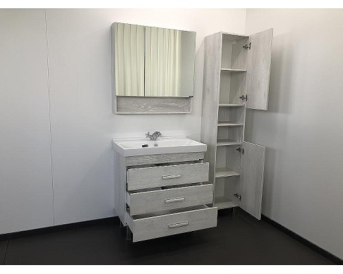 Зеркальный шкаф Comforty Никосия 80 00004138838 Дуб белый