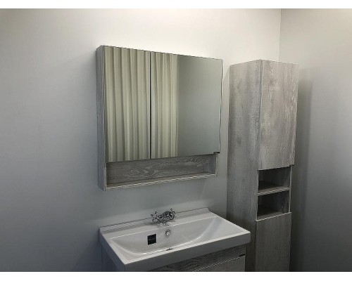 Зеркальный шкаф Comforty Никосия 80 00004138838 Дуб белый