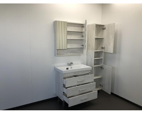 Зеркальный шкаф Comforty Никосия 80 00004138838 Дуб белый