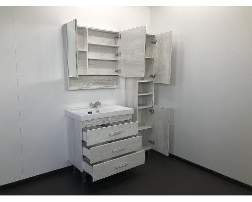 Зеркальный шкаф Comforty Никосия 80 00004138838 Дуб белый