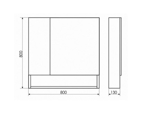 Зеркальный шкаф Comforty Никосия 80 00004138838 Дуб белый