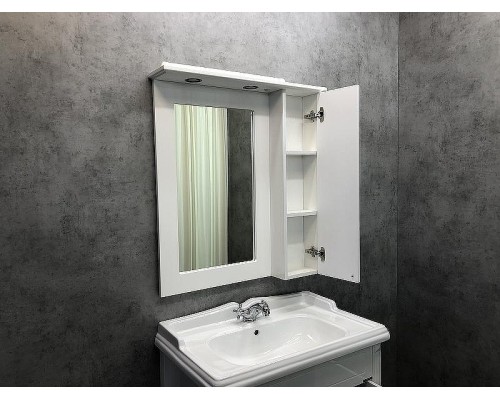 Зеркальный шкаф Comforty Палермо 80 00004139246 Белый глянец