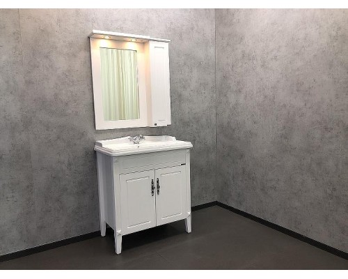 Зеркальный шкаф Comforty Палермо 80 00004139246 Белый глянец