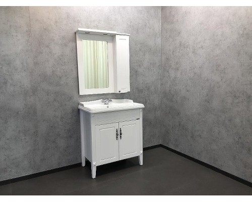 Зеркальный шкаф Comforty Палермо 80 00004139246 Белый глянец