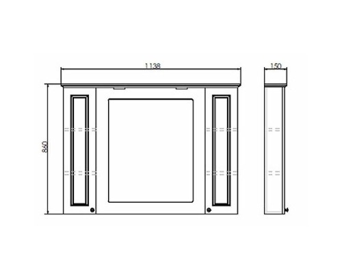 Зеркальный шкаф Comforty Палермо 120 00004142365 Белый глянец
