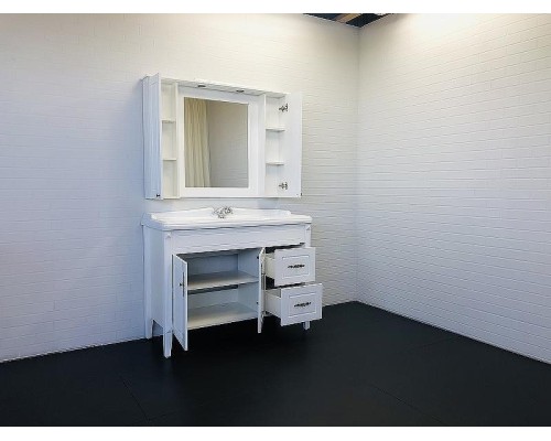 Зеркальный шкаф Comforty Палермо 120 00004142365 Белый глянец