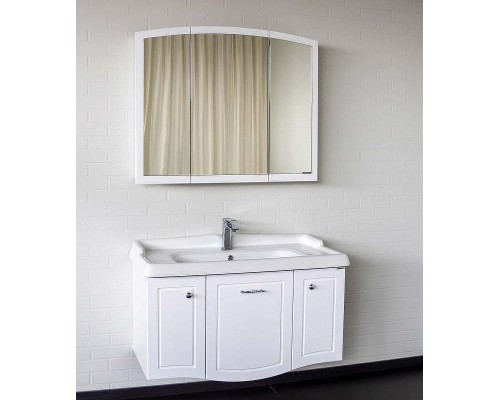 Зеркальный шкаф Comforty Палини 100 00004147994 Белый глянец