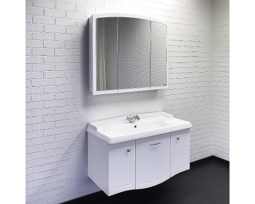 Зеркальный шкаф Comforty Палини 100 00004147994 Белый глянец