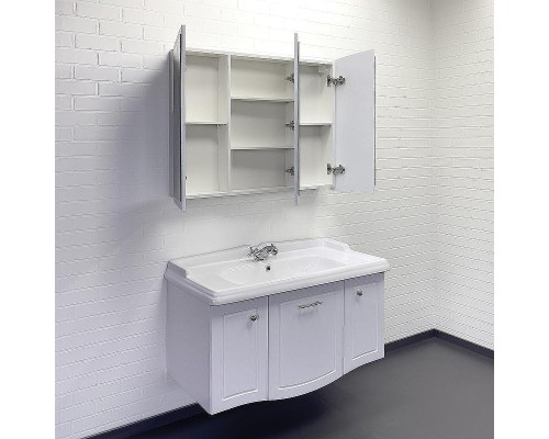 Зеркальный шкаф Comforty Палини 100 00004147994 Белый глянец