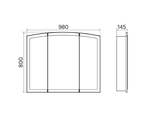 Зеркальный шкаф Comforty Палини 100 00004147994 Белый глянец