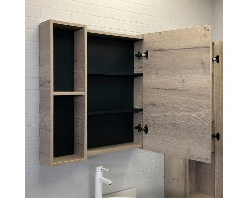 Зеркальный шкаф Comforty Порто 75 00-00009234 Дуб дымчатый