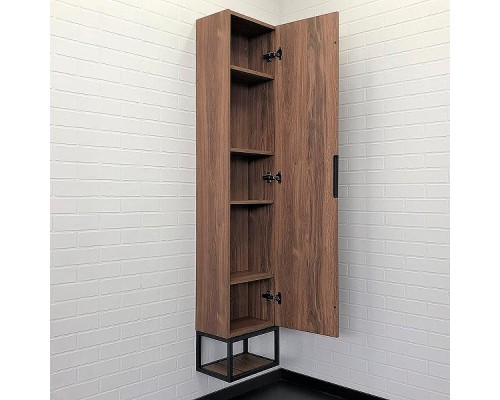 Шкаф пенал Comforty Порто 35 00-00009982 подвесной Дуб темно-коричневый