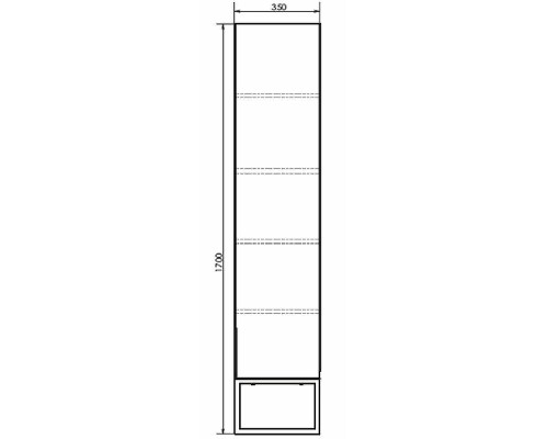 Шкаф пенал Comforty Порто 35 00-00009982 подвесной Дуб темно-коричневый