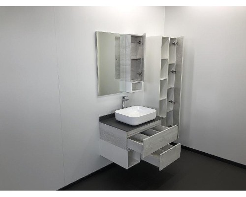 Зеркало со шкафом Comforty Прага 75 00004144199 Дуб белый