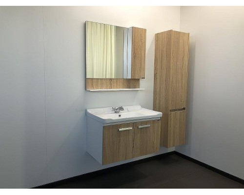 Зеркальный шкаф Comforty Рига 80 00004139024 Дуб сонома