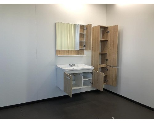 Зеркальный шкаф Comforty Рига 80 00004139024 Дуб сонома