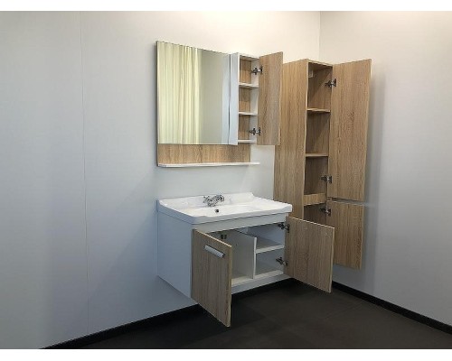 Зеркальный шкаф Comforty Рига 80 00004139024 Дуб сонома