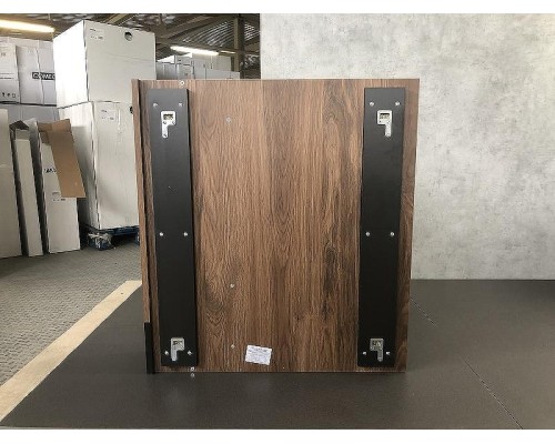 Зеркало со шкафом Comforty Штутгарт 75 00004151037 Дуб темно-коричневый Черное матовое