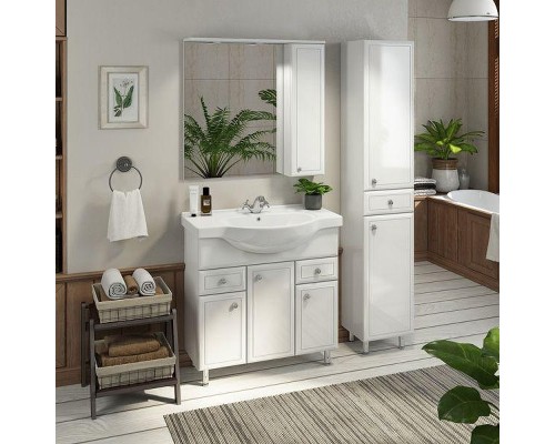 Шкаф пенал Comforty Сочи 35 00004136987 Белый глянец