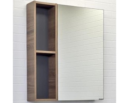 Зеркальный шкаф Comforty Соло 70 00-00011589 Дуб темно-коричневый