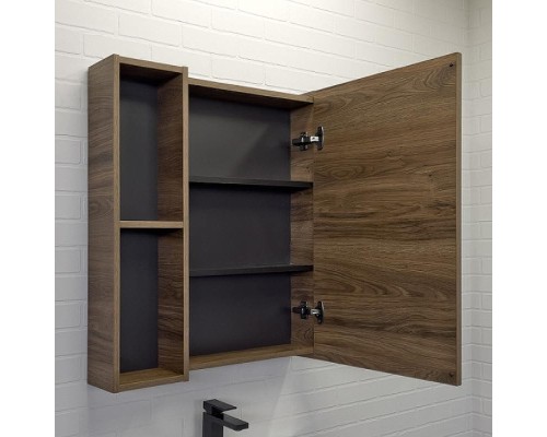 Зеркальный шкаф Comforty Соло 70 00-00011589 Дуб темно-коричневый