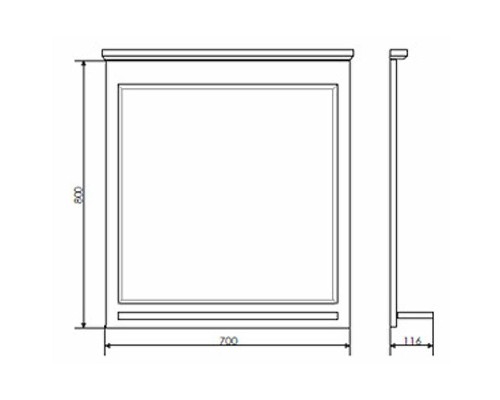 Зеркало Comforty Тбилиси 70 00003132631 Белый глянец