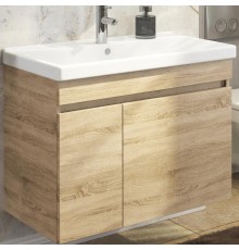 Тумба с раковиной Comforty Тромсе 80 00004142219 подвесная Дуб сонома