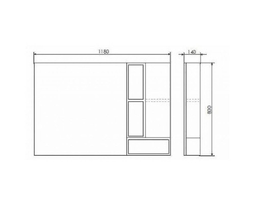 Зеркало со шкафом Comforty Турин 120 00004137136 Дуб бежевый