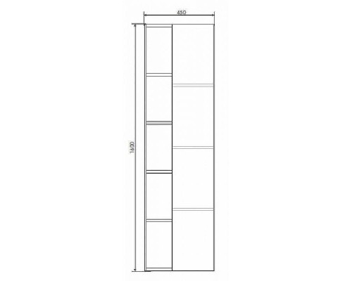 Шкаф пенал Comforty Турин 45 00004136455 подвесной Дуб бежевый