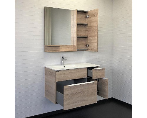 Зеркало со шкафом Comforty Варна 90 R 00-00009918 Дуб сонома