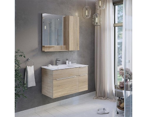 Зеркало со шкафом Comforty Варна 90 R 00-00009918 Дуб сонома