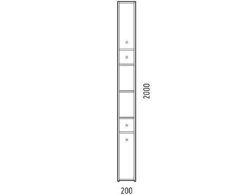 Шкаф пенал Corozo Энри 20 Z2 SD-00000582 Белый