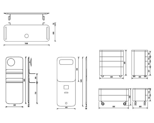 Подкатная тумба Creavit Foglia 80 FL3080.00 цвет Коричневый