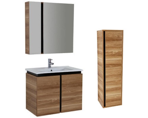 Зеркальный шкаф Creavit Verti 80 VE1080.00.VV с подсветкой Орех